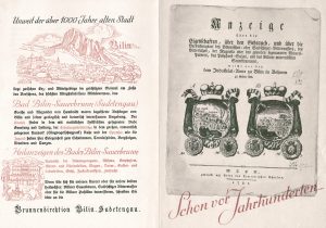 Brožurka o Bílině a jejích léčivých vodách z 19. století.