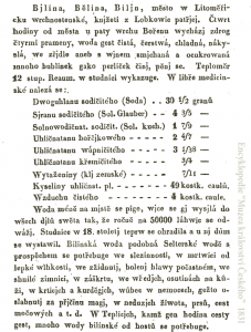 První česky tištěná encyklopedie hovoří o Bílinské takto:
